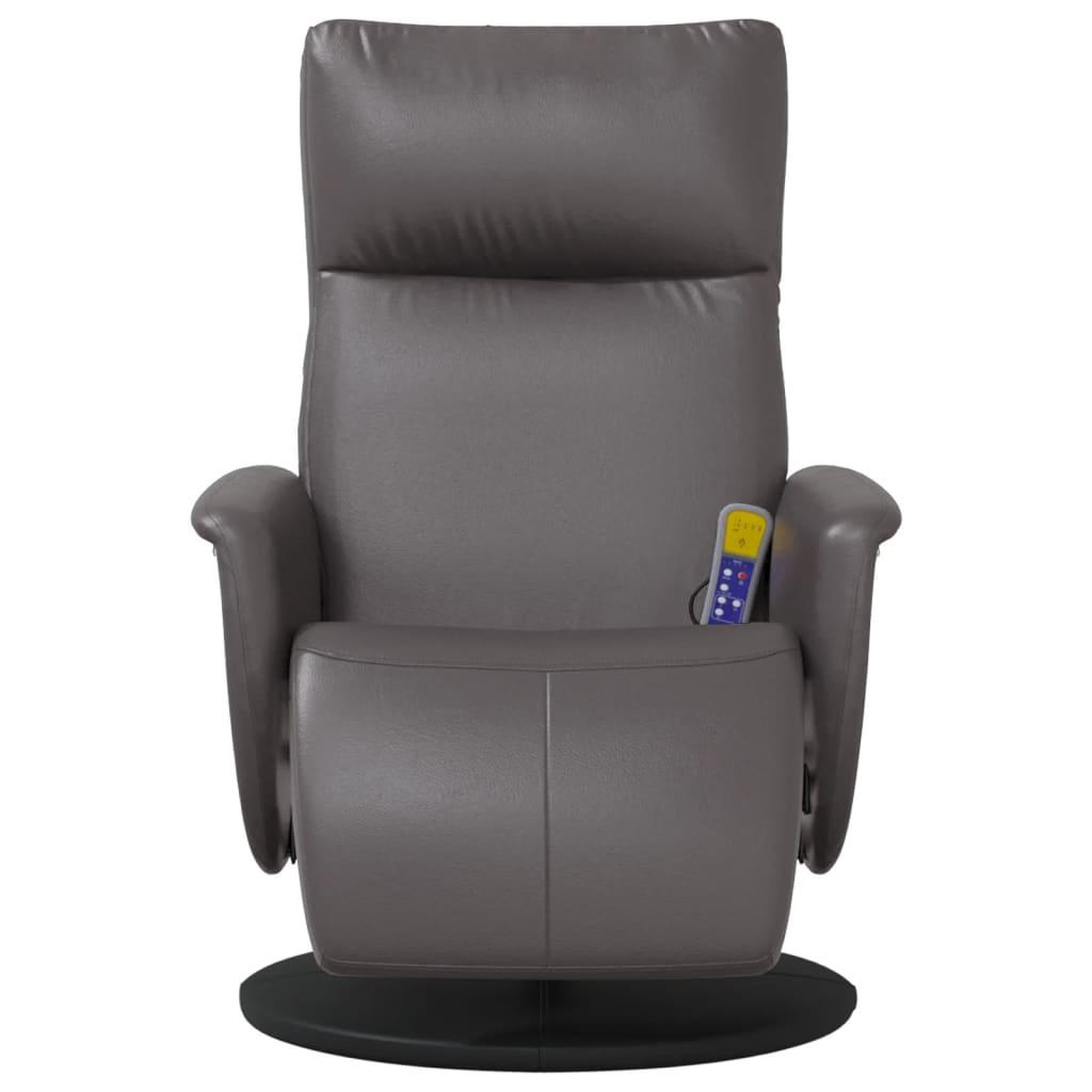 Voir la diapositive 3 : VIDAXL Fauteuil inclinable de massage repose-pieds gris similicuir