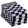 Voir la diapositive 4 : VIDAXL Ensemble de serviettes 20 pcs bleu et blanc coton