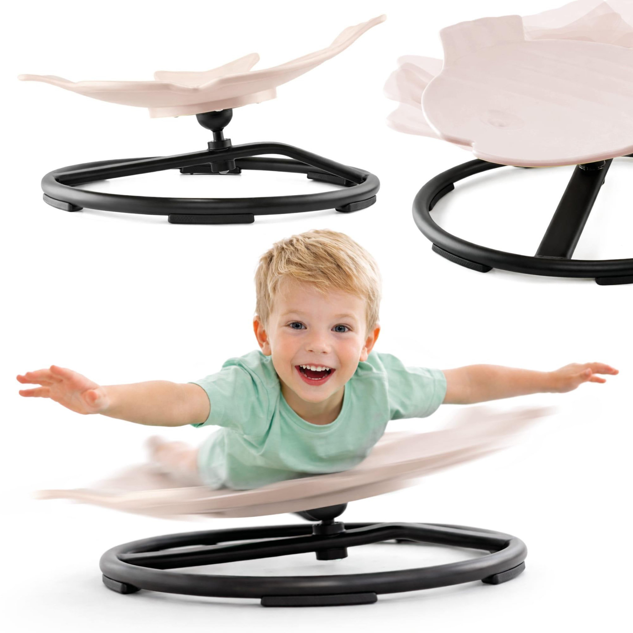 MAMABRUM Mini Carrousel Enfant Siege Sensoriel Rotatif Poisson Mamabrum, Charge 80kg