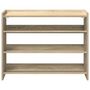 Voir la diapositive 4 : VIDAXL Etagere a chaussures chene sonoma 80x25x62 cm bois d'ingenierie