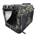 M PETS Caisse de transport - M PETS - COMFORT CRATE L - Camouflage - Pliable - Cadre métallique - Grilles d'aération