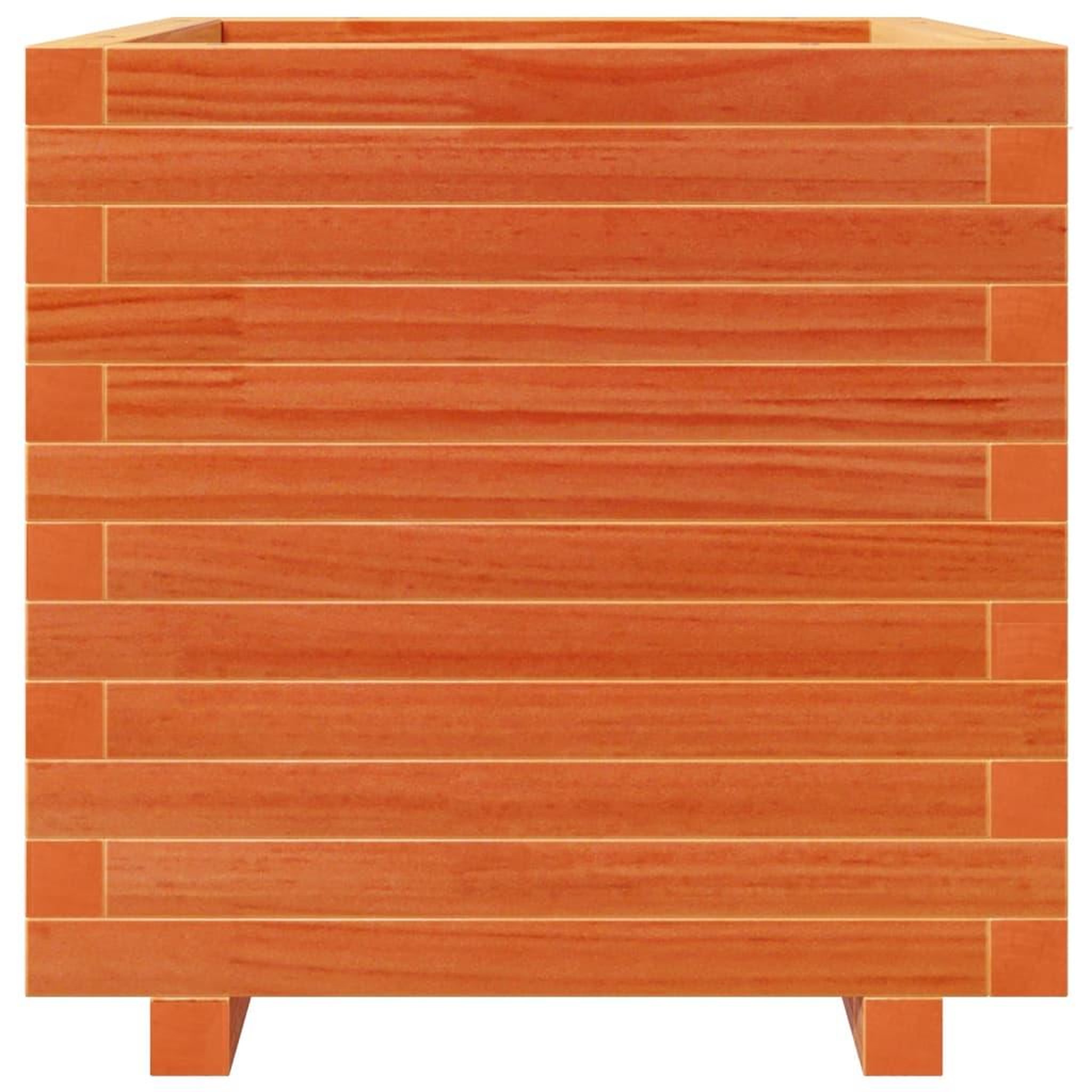 Voir la diapositive 5 : VIDAXL Jardiniere cire marron 50x50x49,5 cm bois de pin massif