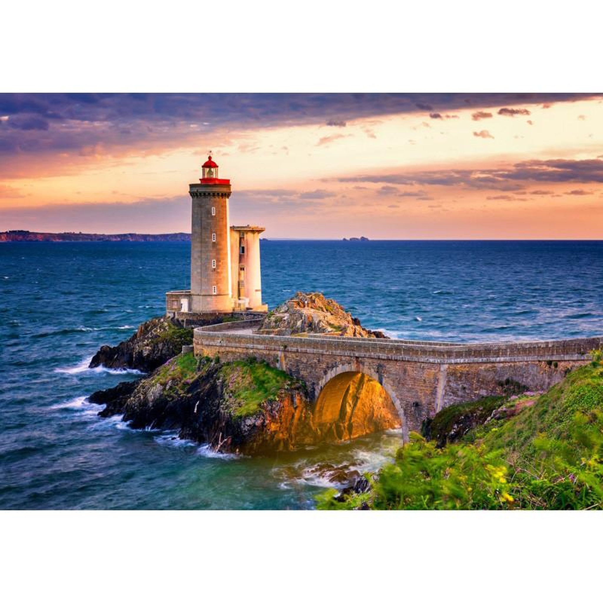 Voir la diapositive 2 : ALIZE Puzzle 1000 pièces – Phare de Bretagne “Minou” – Paysage maritime breton – Univers côtier et nature – Adulte – Alizé
