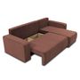Voir la diapositive 2 : BEST MOBILIER Artemisa - canapé d'angle réversible 4 places - convertible avec coffre - en velours côtelé