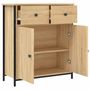 Voir la diapositive 5 : VIDAXL Buffet chene sonoma 70x30x80 cm bois d'ingenierie