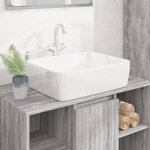 VIDAXL Lavabo blanc 48x37x13 cm ceramique rectangle
