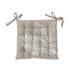 TOILINUX Galette de chaise en coton recyclée NATURA. Coloris disponibles : Blanc, Beige