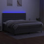 Voir la diapositive 4 : VIDAXL Sommier a lattes de lit et matelas et LED Gris fonce 200x200 cm