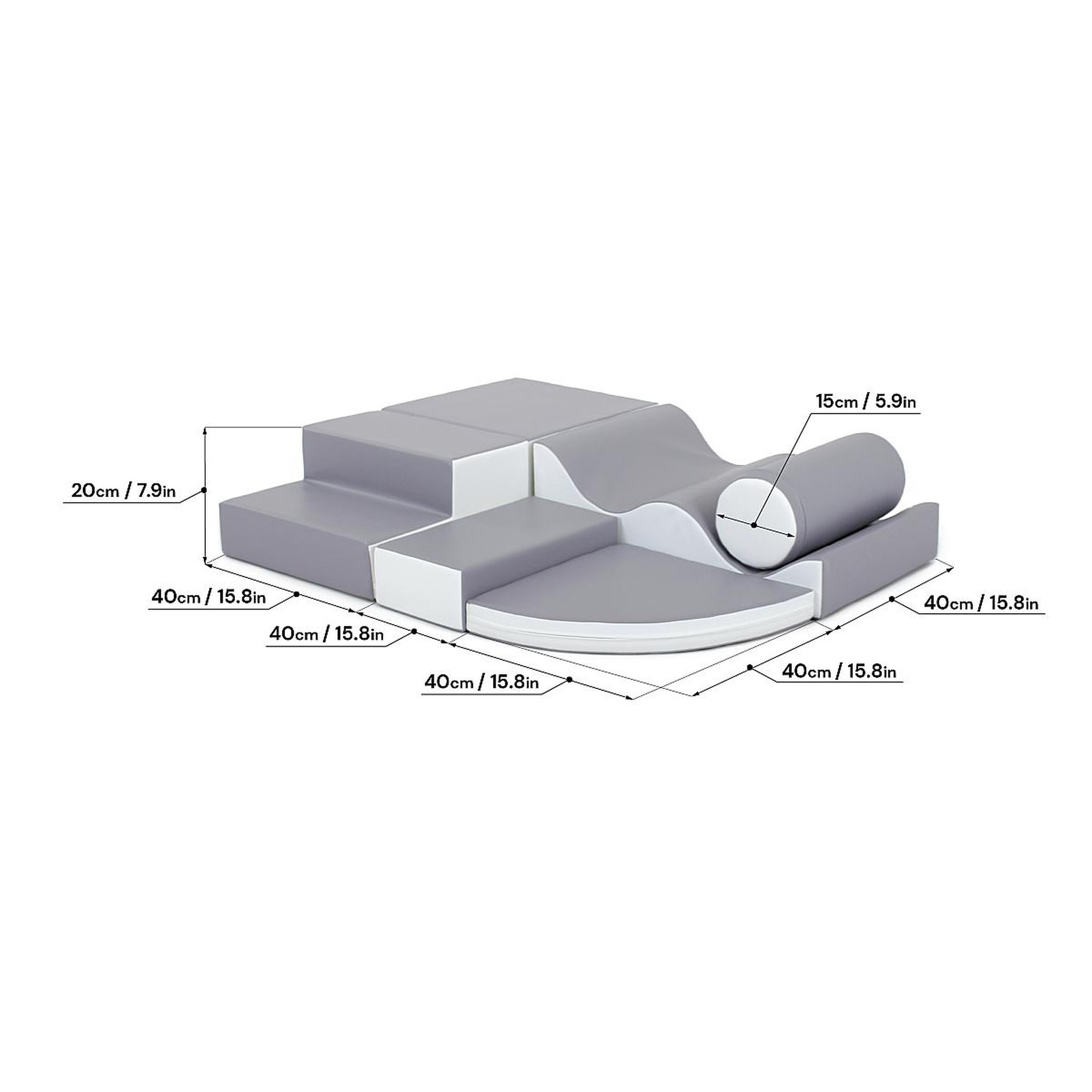 Voir la diapositive 3 : IGLU Ensemble blocs roulade pastel clair