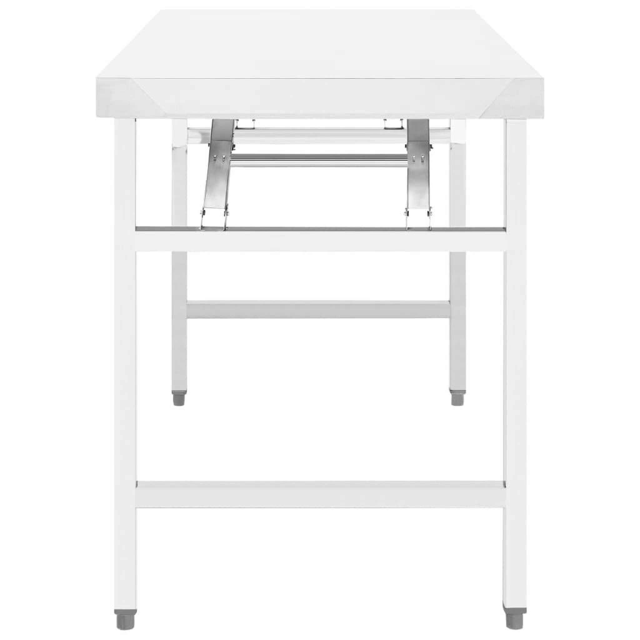 Voir la diapositive 3 : VIDAXL Table de travail pliable de cuisine 100x60x80 cm Inox