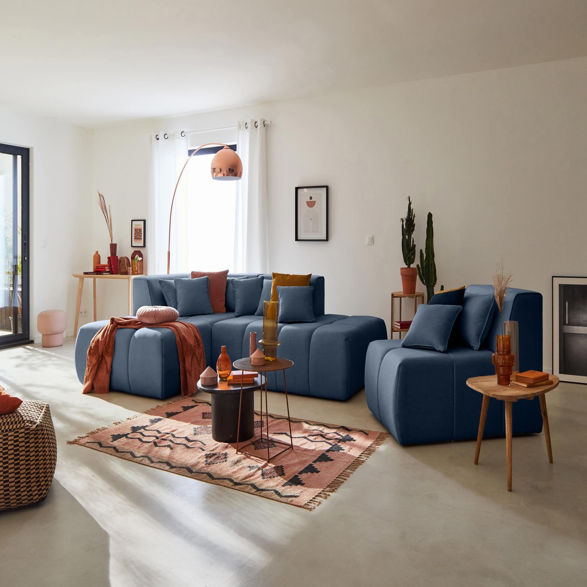 Voir la diapositive 3 : LISA DESIGN Caracas - canapé modulable d'angle gauche - 4 places - en tissu