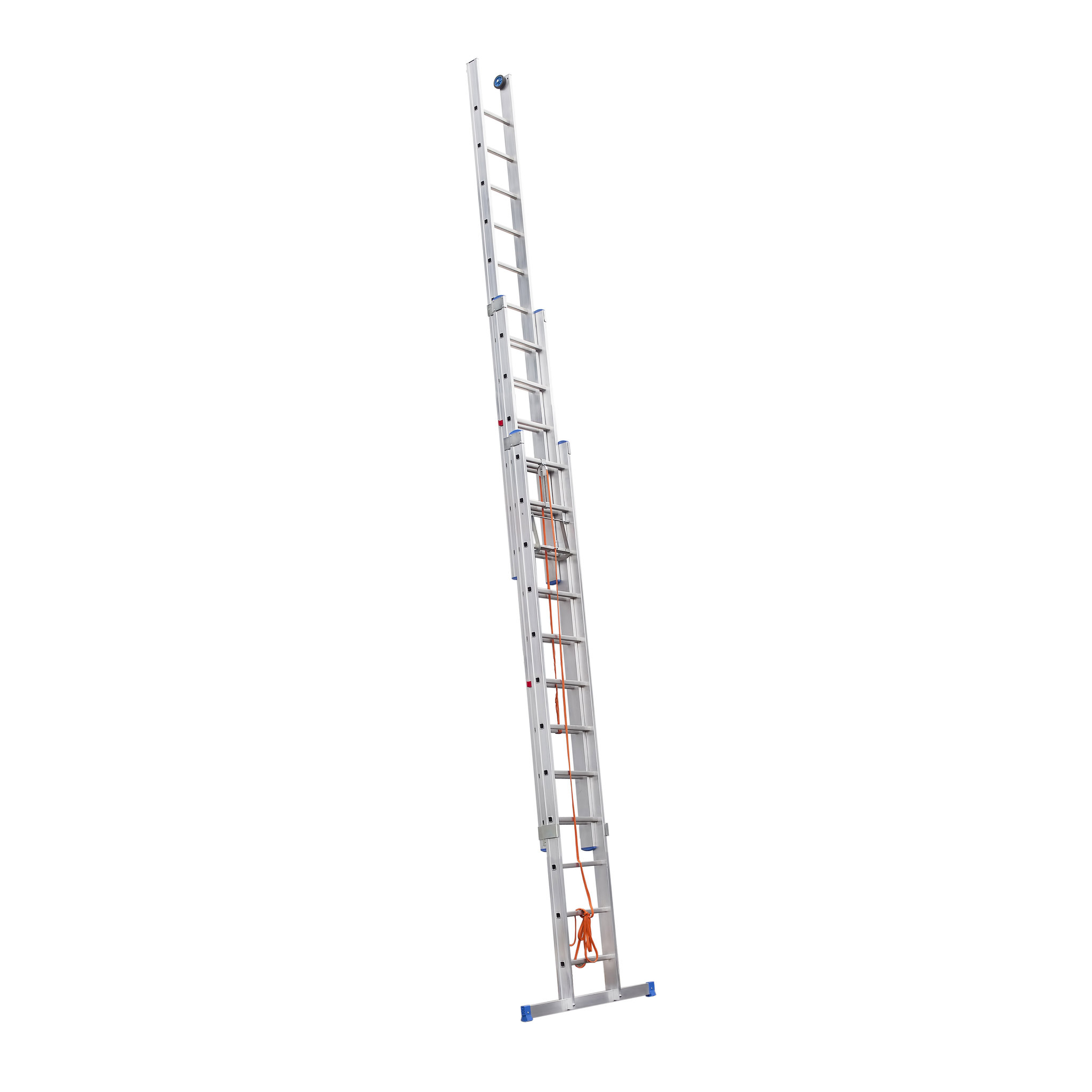 Voir la diapositive 2 : HAILO Echelle de toit coulissante à corde 8m40 en aluminium - TRIO 