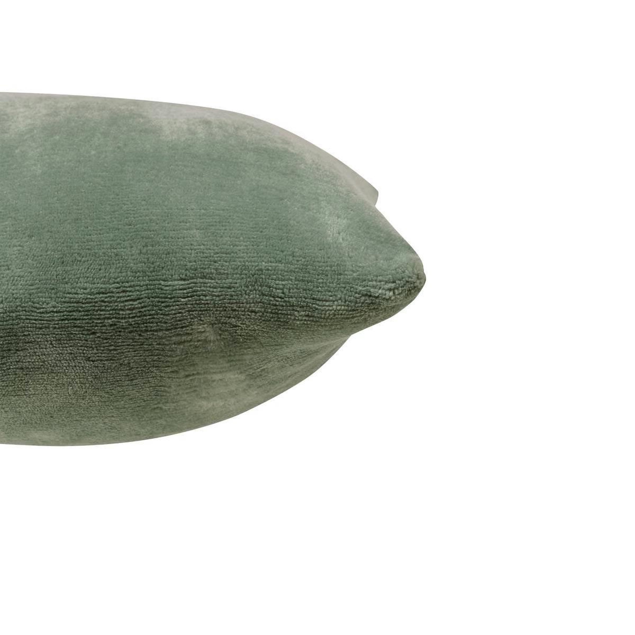 Voir la diapositive 3 : ATMOSPHERA Coussin en flanelle uni  ollis  38x38cm vert céladon