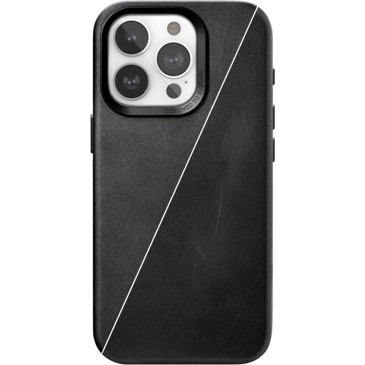 WOODCESSORIES Coque iPhone 15 Pro Max Cuir noir