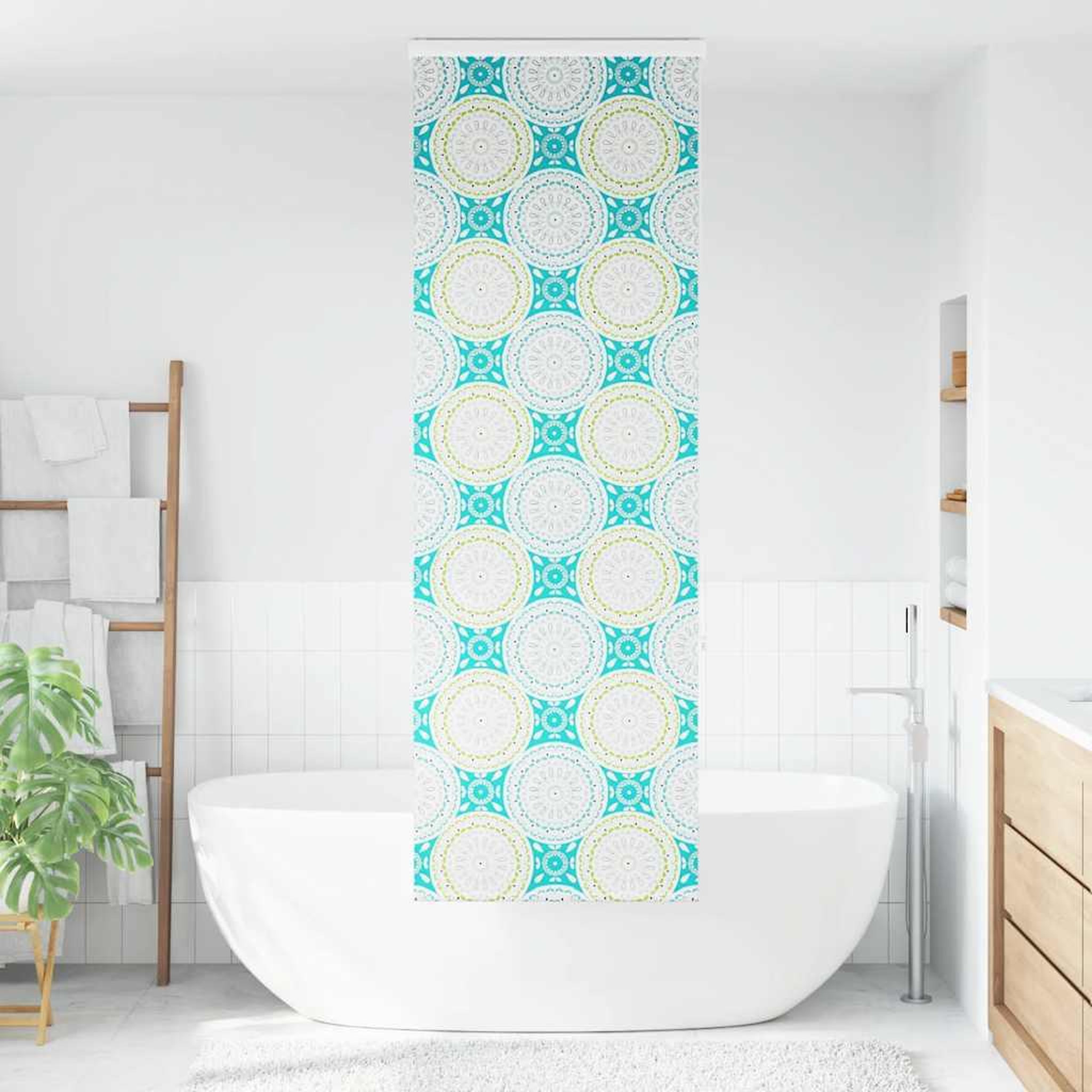 Voir la diapositive 2 : VIDAXL Store enrouleur de douche avec cassette largeur du tissu 56 cm