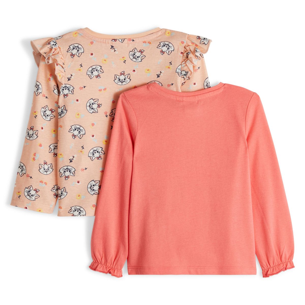 INEXTENSO Lot de 2 t-shirts manches longues bébé fille