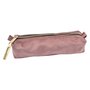 Voir la diapositive 2 : AUCHAN Trousse scolaire rectangulaire velours polyuréthane rose