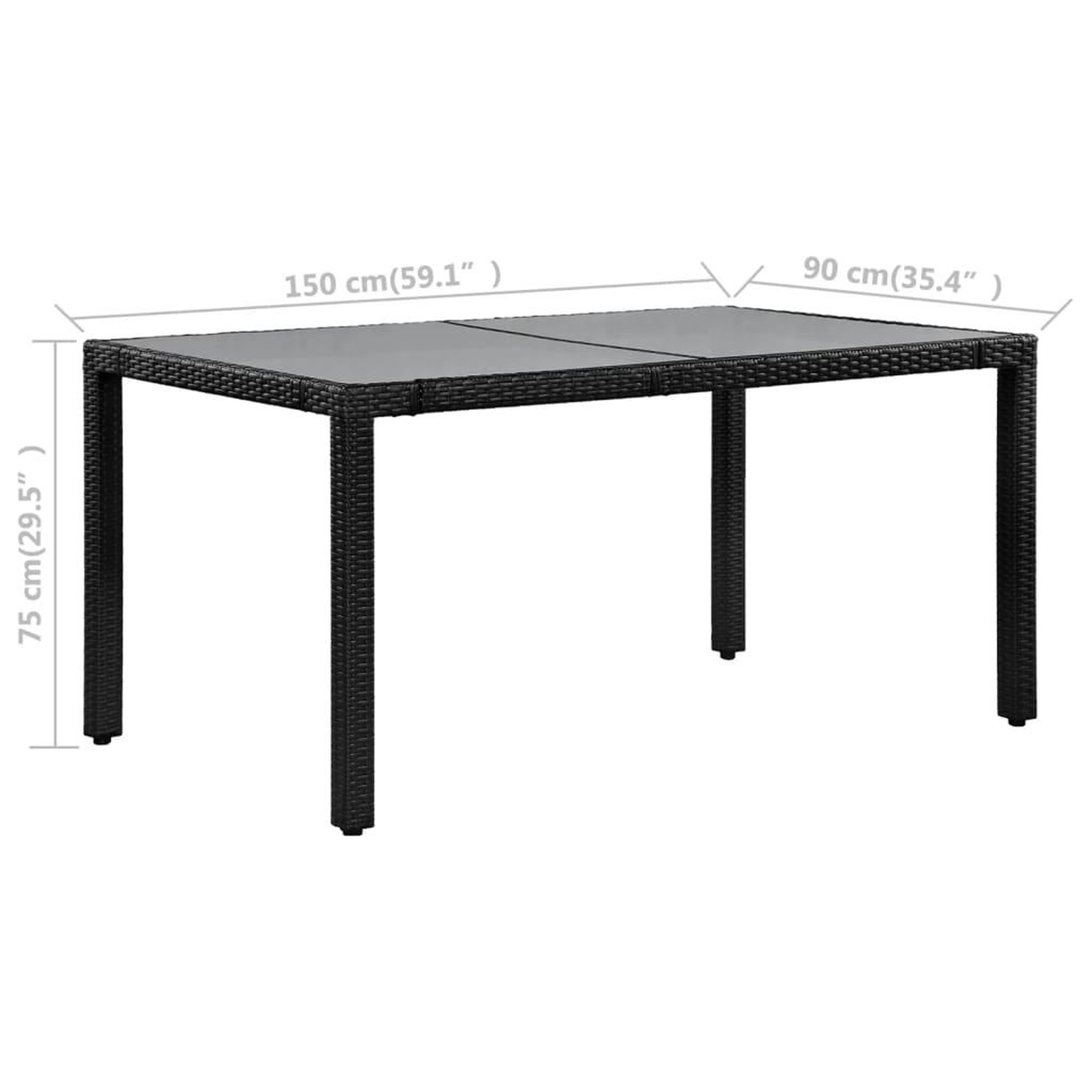 Voir la diapositive 6 : VIDAXL Ensemble a manger d'exterieur 7 pcs Resine tressee Noir