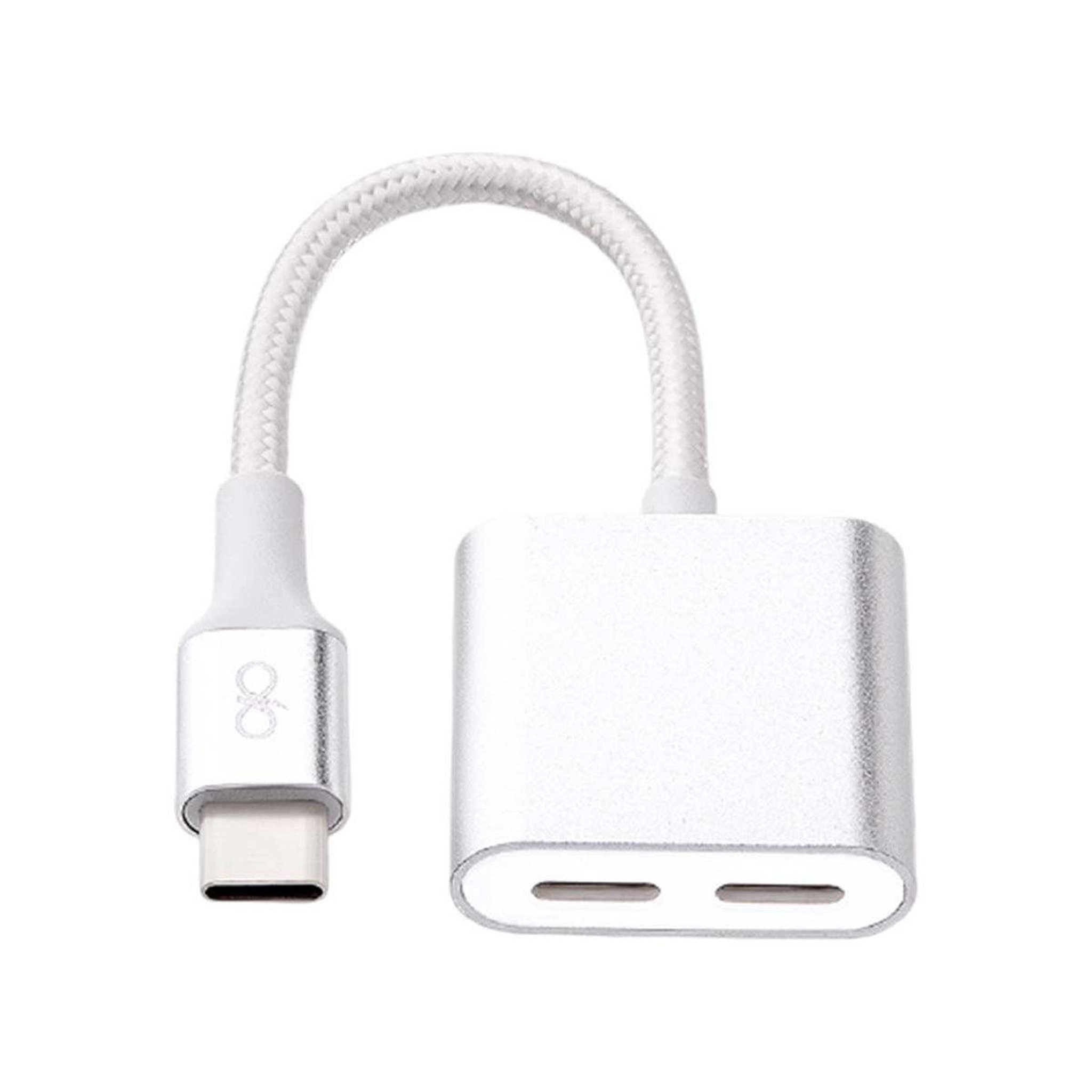 Voir la diapositive 2 : FORCE POWER Adaptateur USB C USB-C/USB C+C 100W Renforcé