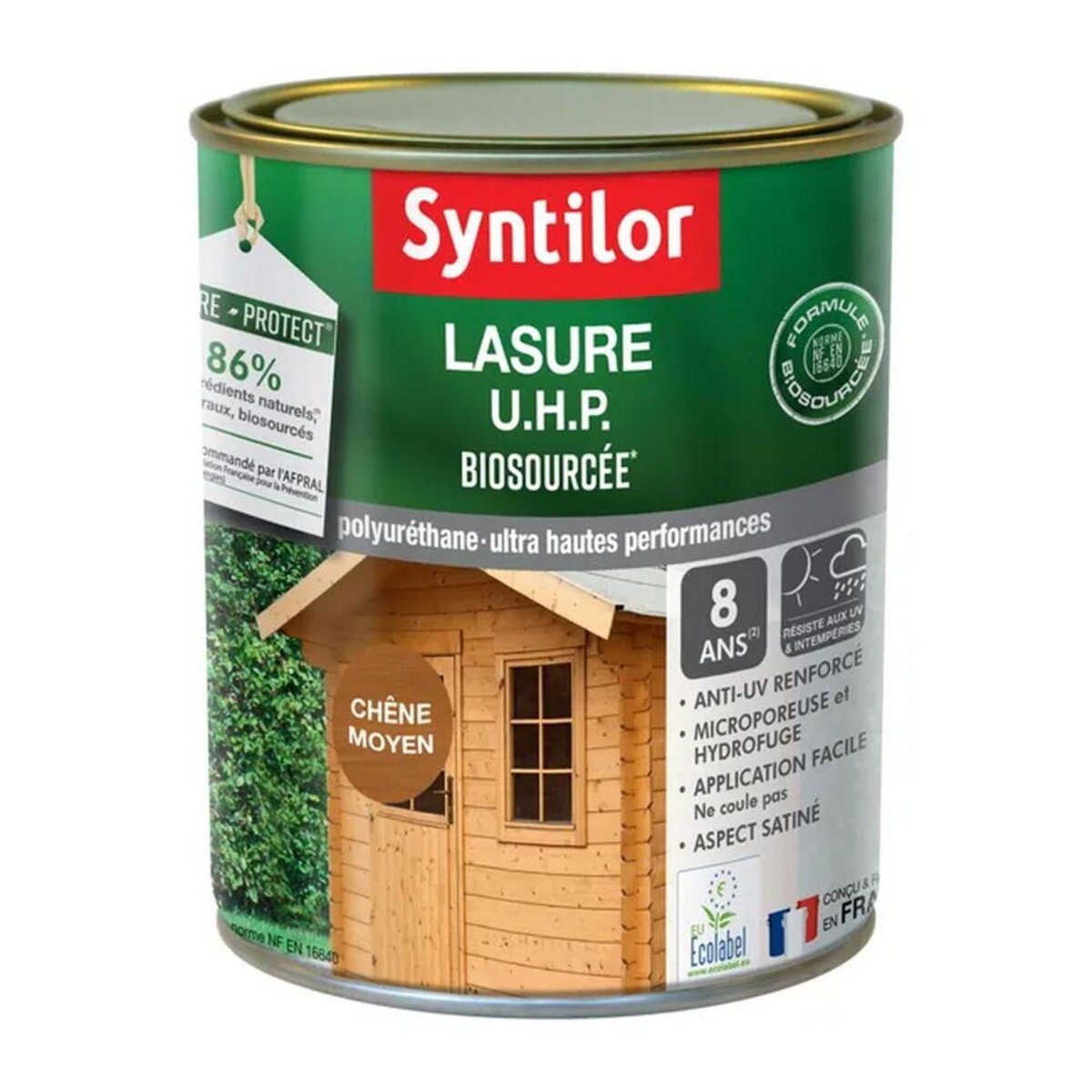 CENTRALE BRICO Lasure Uhp biosourcée nature protect 8 ans chêne moyen satiné 1 l