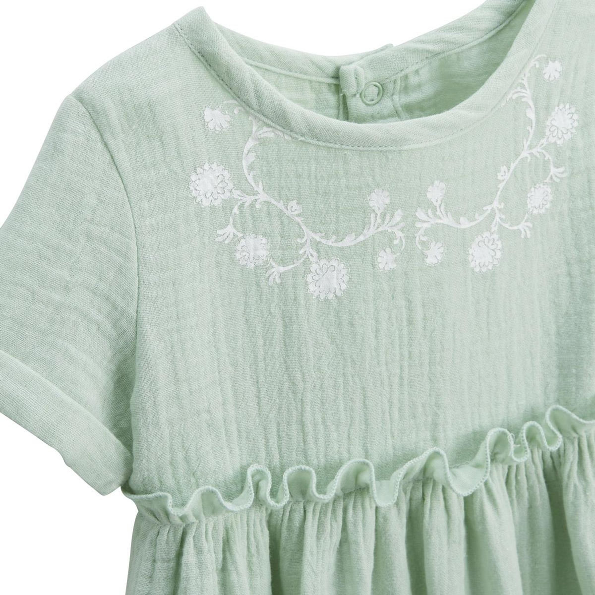 Petit Béguin Robe enfant en gaze de coton Arya