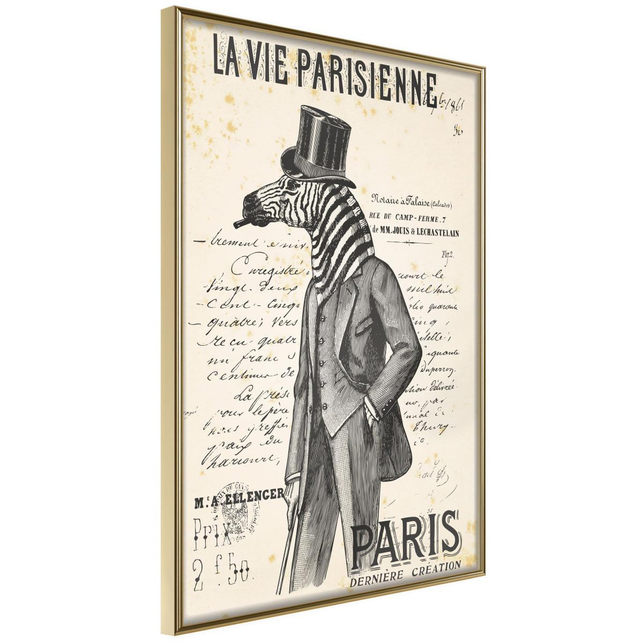 Paris Prix Affiche murale encadrée  the parisian life