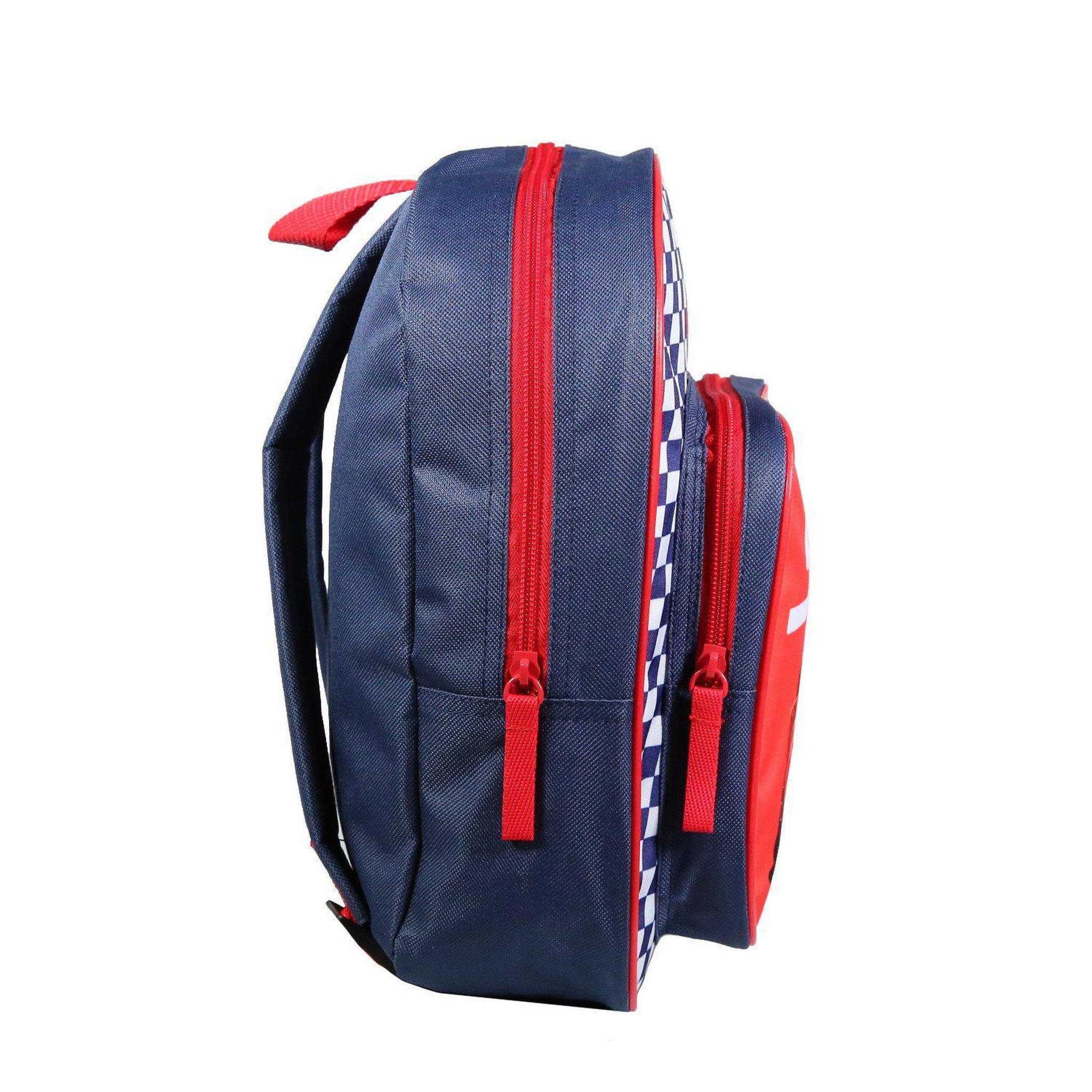 Voir la diapositive 3 : Bagtrotter BAGTROTTER Sac à dos 31 cm avec poche maternelle  Cars Rouge et bleu