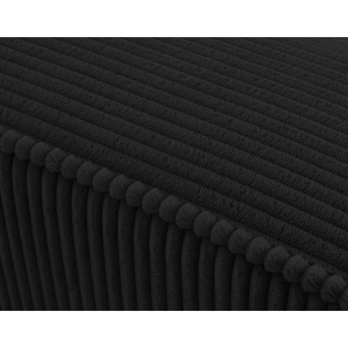 BEST MOBILIER Topaze - canapé droit 4 places avec double méridienne - assise profonde - en velours côtelé