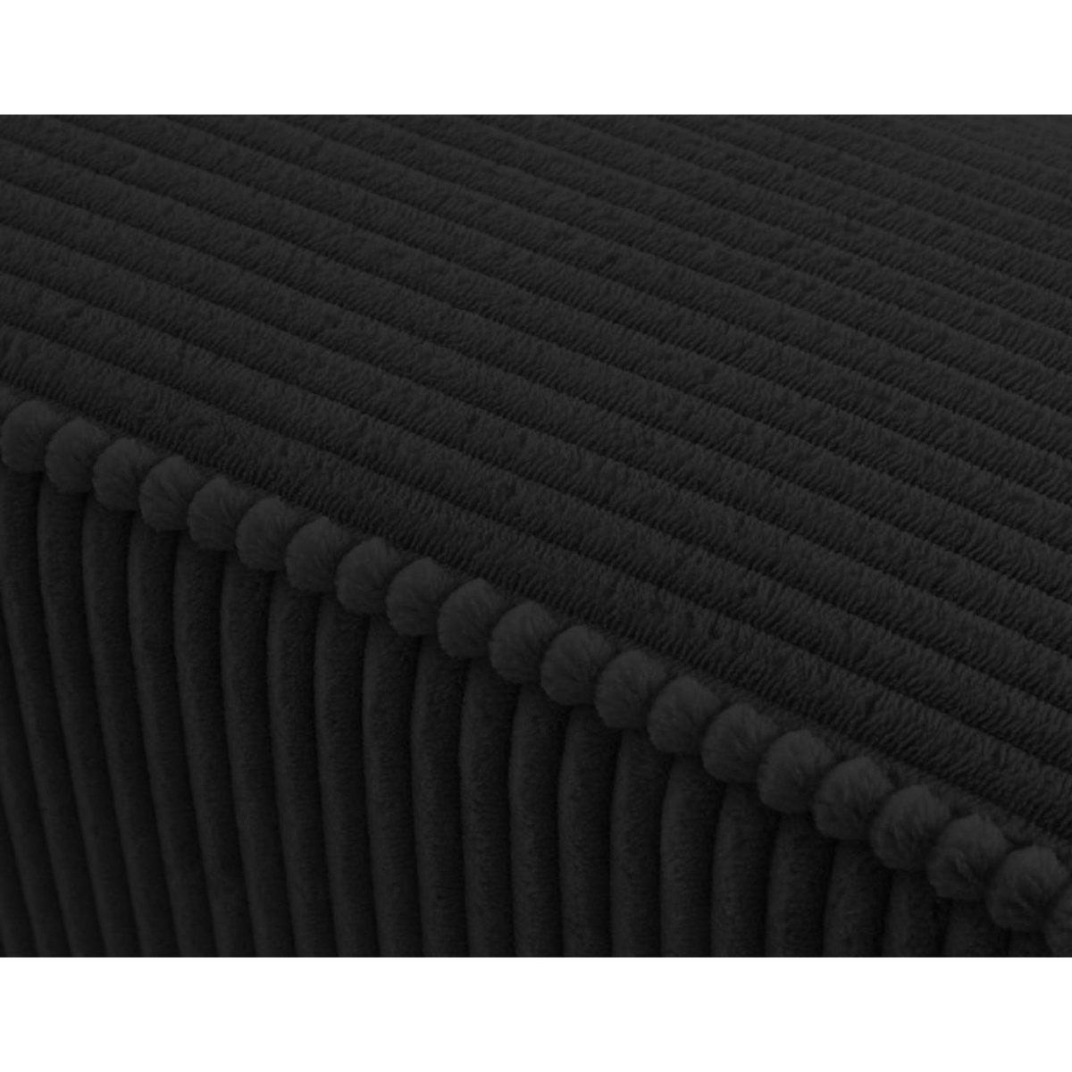 BEST MOBILIER Topaze - canapé droit 4 places avec double méridienne - assise profonde - en velours côtelé