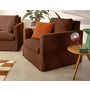 Voir la diapositive 4 : LISA DESIGN Serena - housse en velours côtelé pour fauteuil