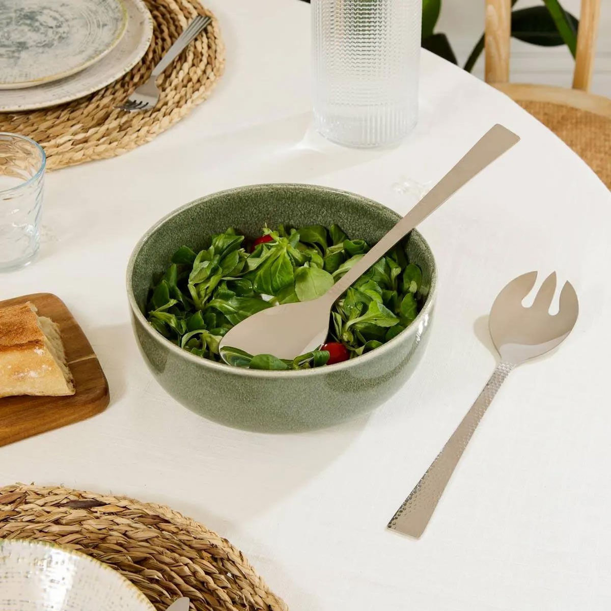 SECRET DE GOURMET Lot de 2 Couverts à Salade  Oro  27cm Argent