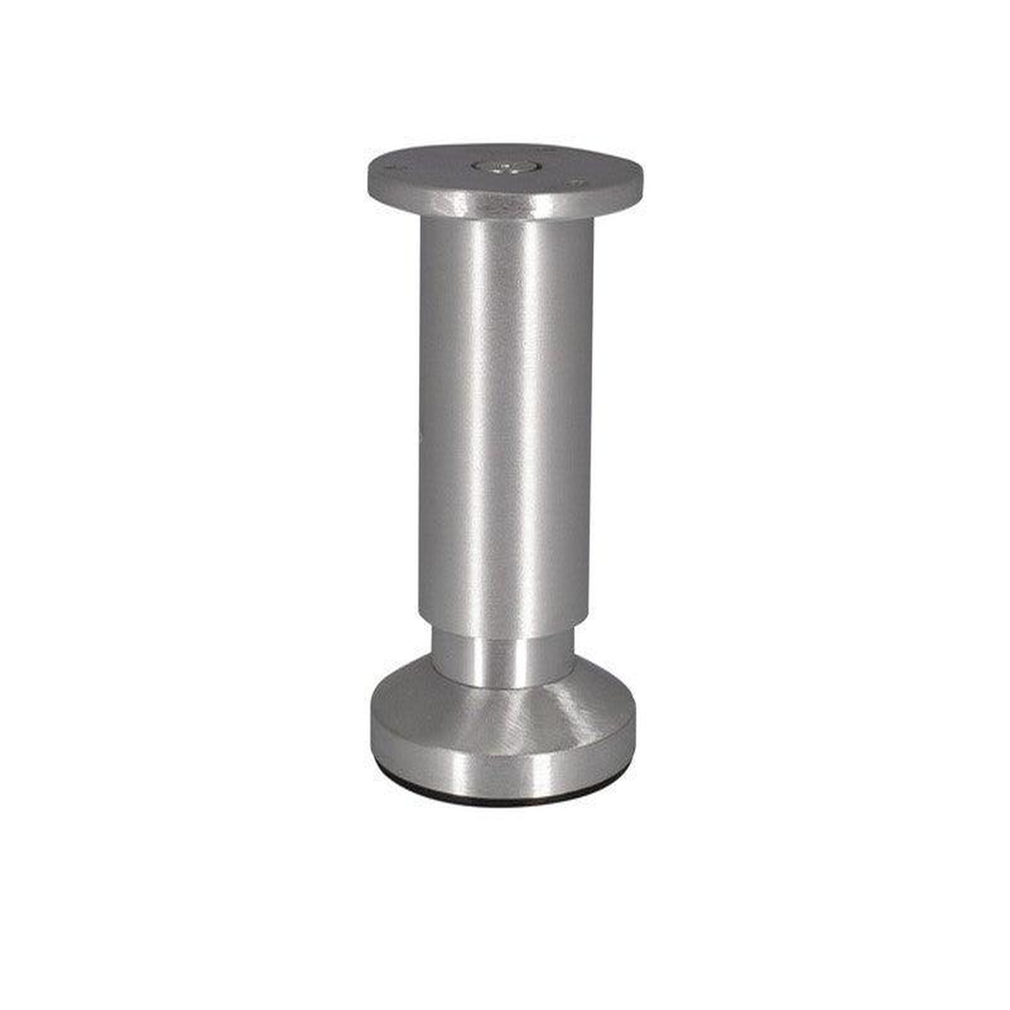 CIME Pied Meuble Cylindrique Réglable 38x100 - Aluminium Brossé Gris
