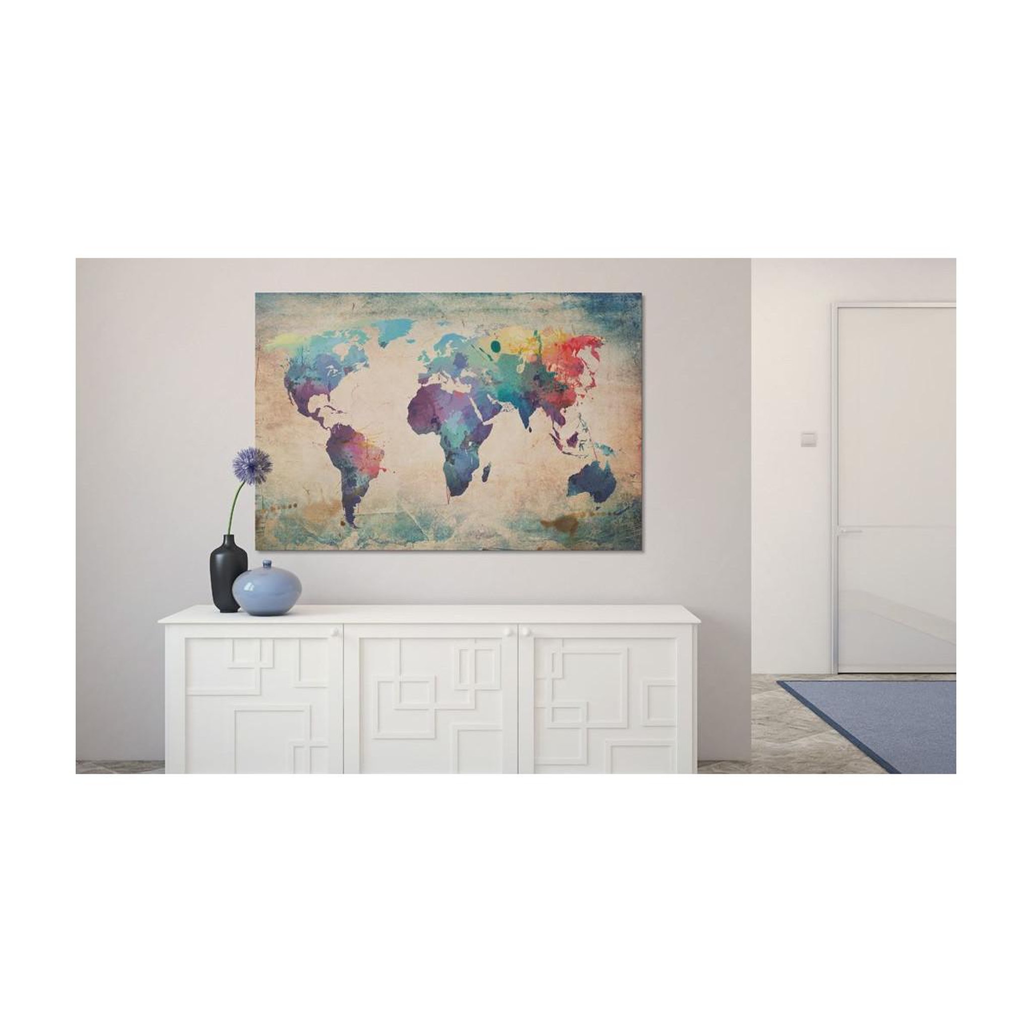 Voir la diapositive 2 : Paris Prix Tableau imprimé  carte en couleurs de l'arc en ciel