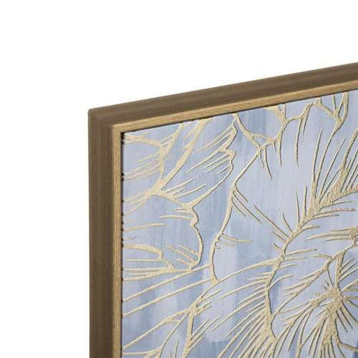 TOILINUX Toile imprimée encadrée Bouddha effet alu - 60 x 90 cm