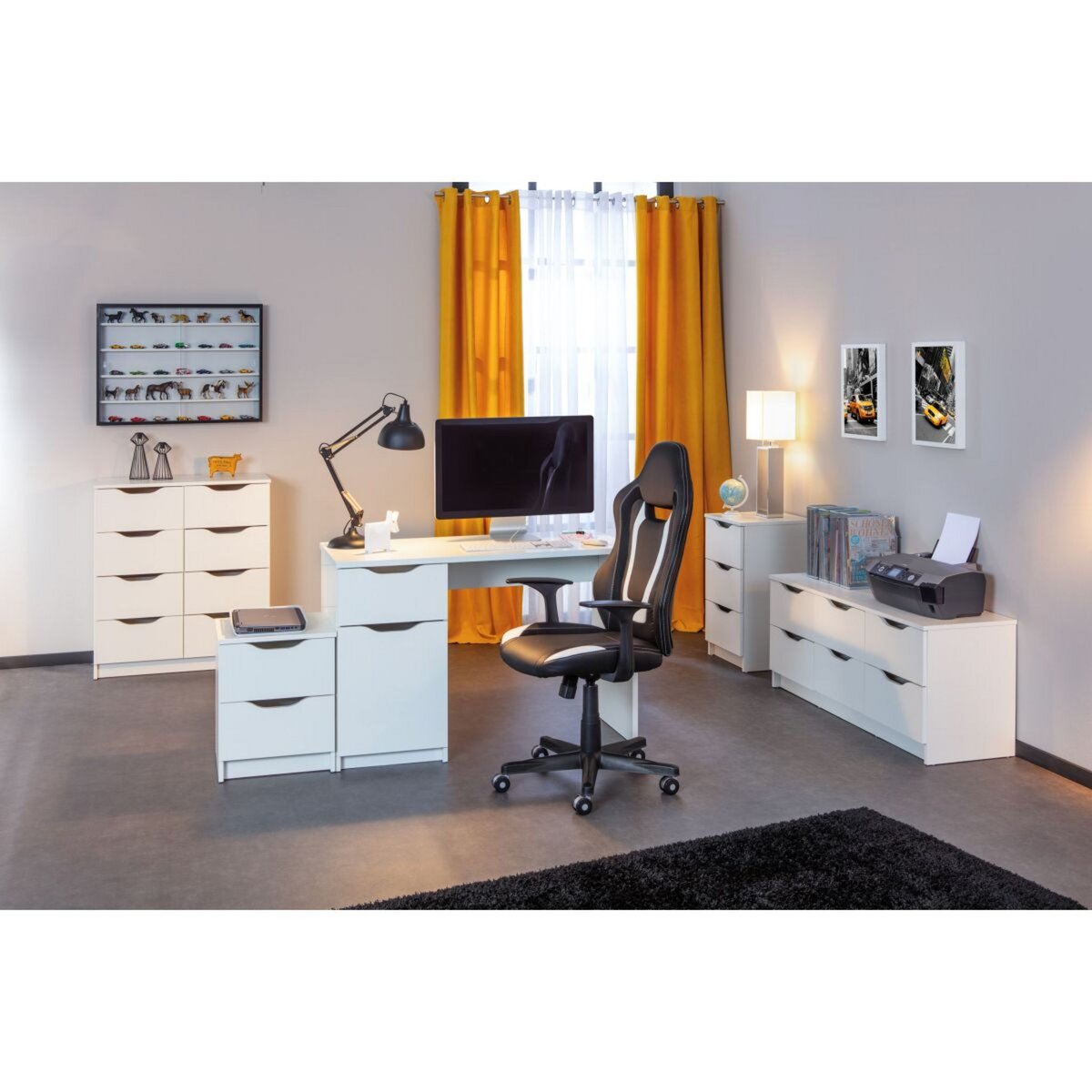 Commode meuble de rangement 3 tiroirs  FALONE