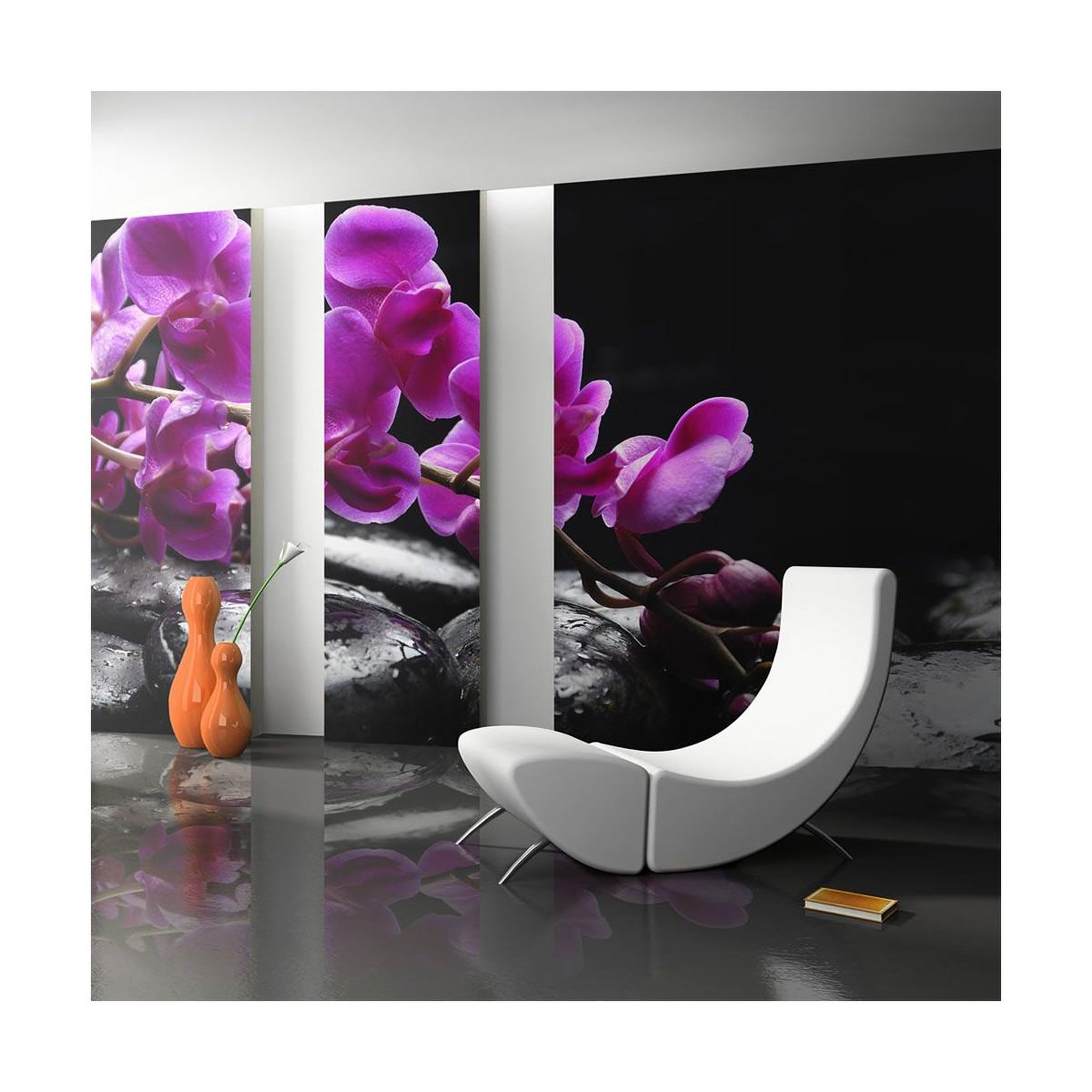 Paris Prix Papier peint  moment de détente : orchidée & pierres zen ii  270x450cm