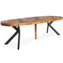Voir la diapositive 3 : Paris Prix Table Ronde Extensible  Zefane  110-260cm Noir & Noyer