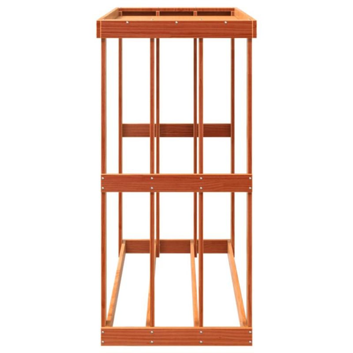 VIDAXL Porte bûches d'extérieur cire marron 109x52x106 cm bois pin