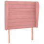 Voir la diapositive 2 : VIDAXL Tete de lit avec oreilles Rose 83x23x118/128 cm Velours