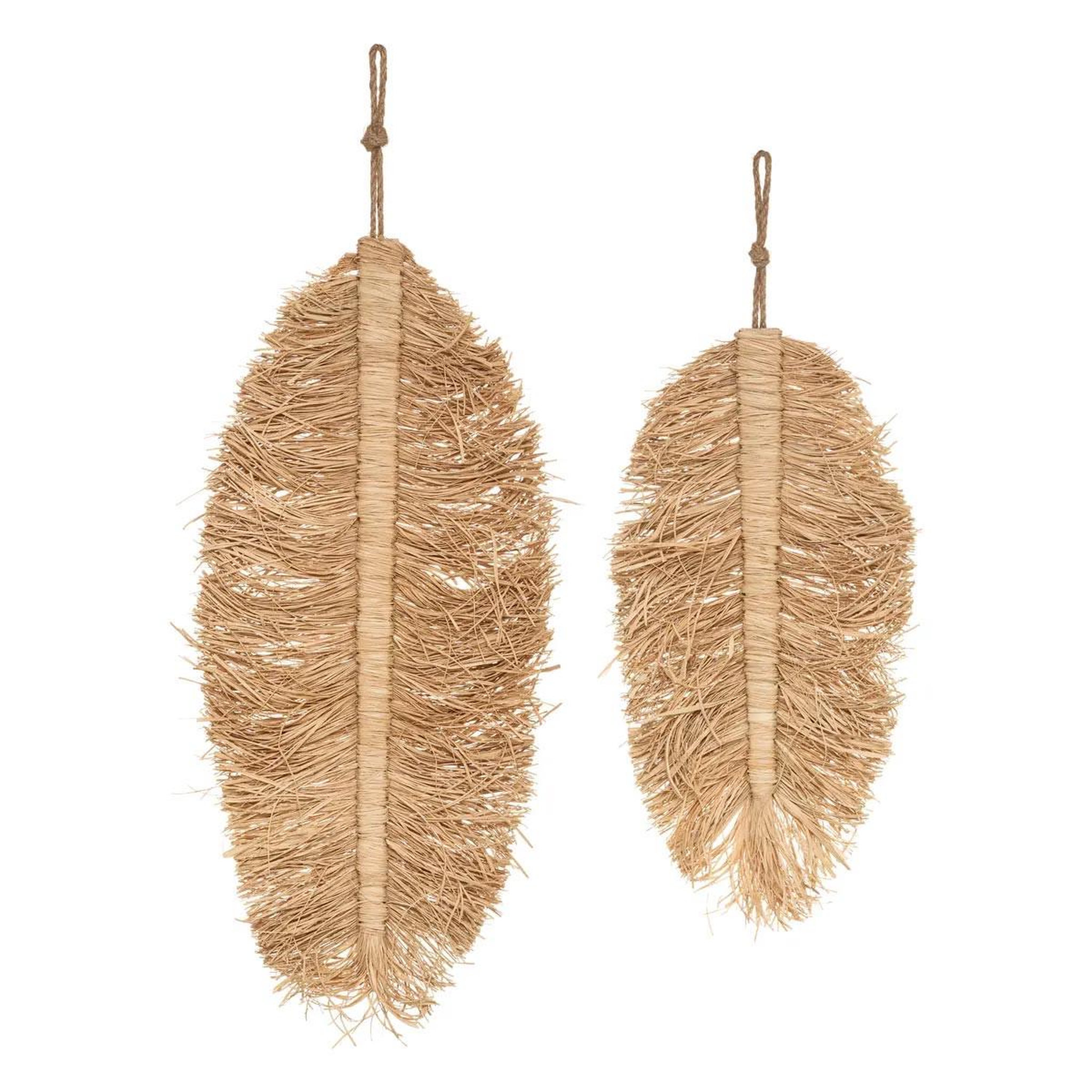 ATMOSPHERA Décoration Murale Raphia  Oasis  70cm Naturel