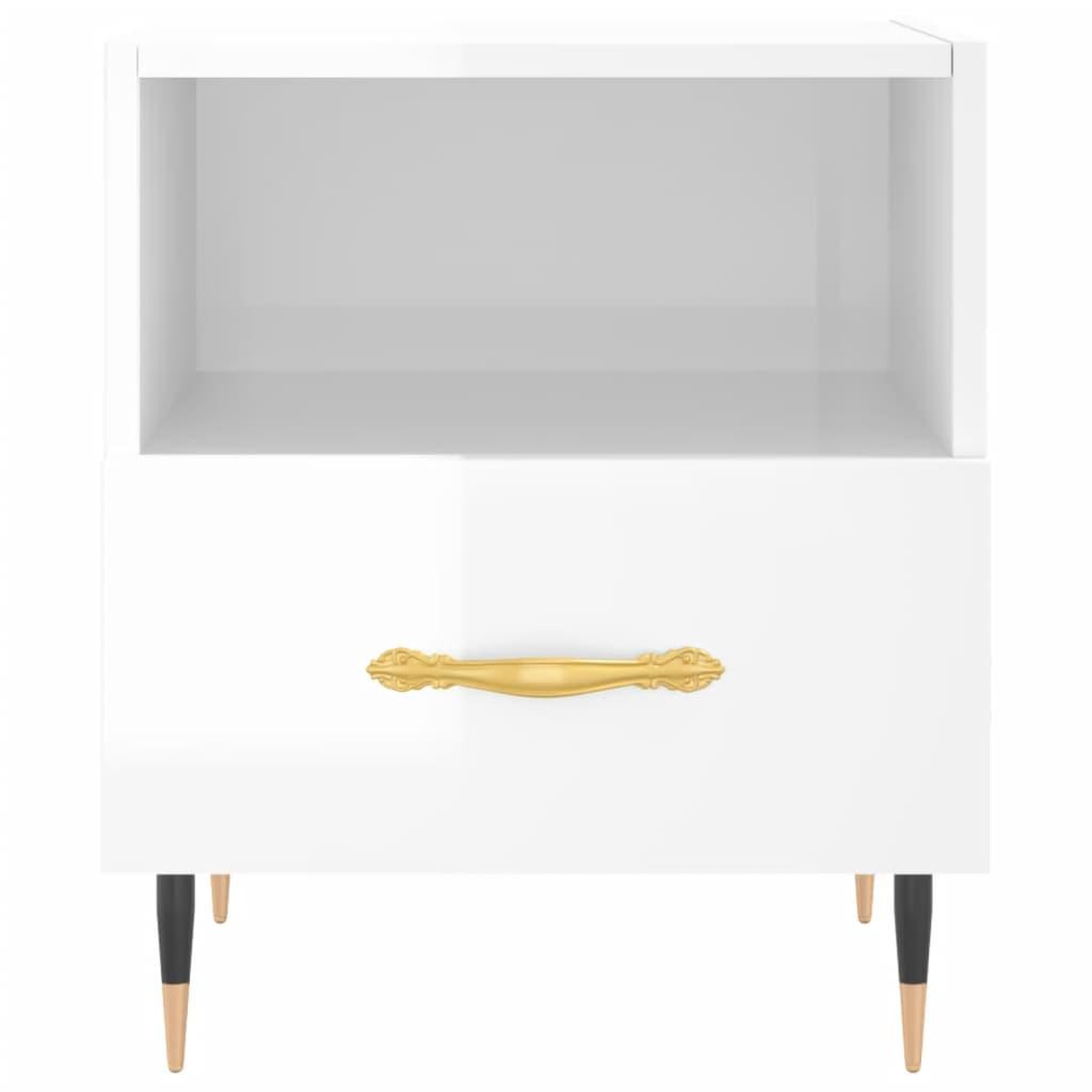Voir la diapositive 4 : VIDAXL Table de chevet blanc brillant 40x35x47,5 cm bois d'ingenierie