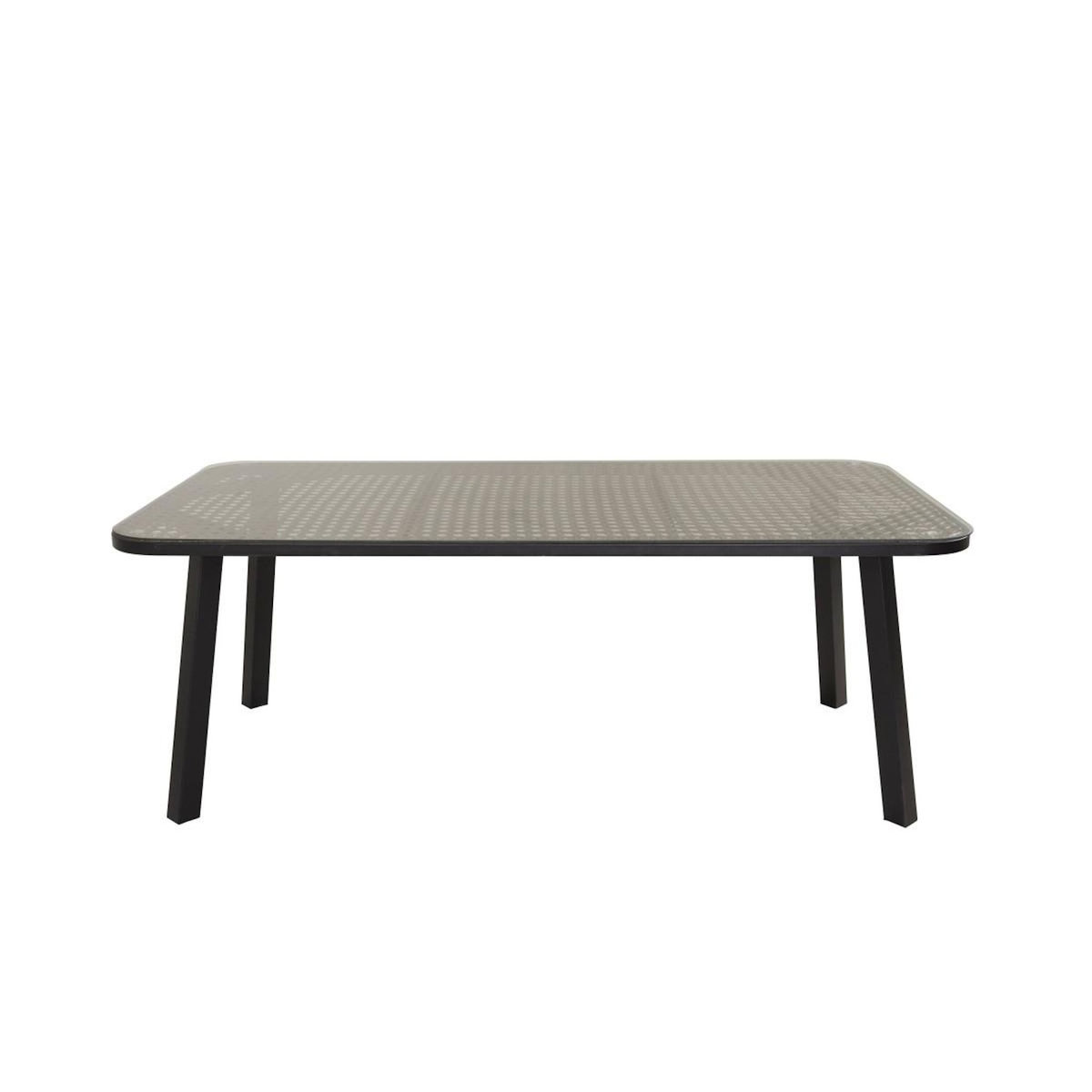 Paris Prix Table de Jardin en Verre  Paola  200cm Noir & Marron