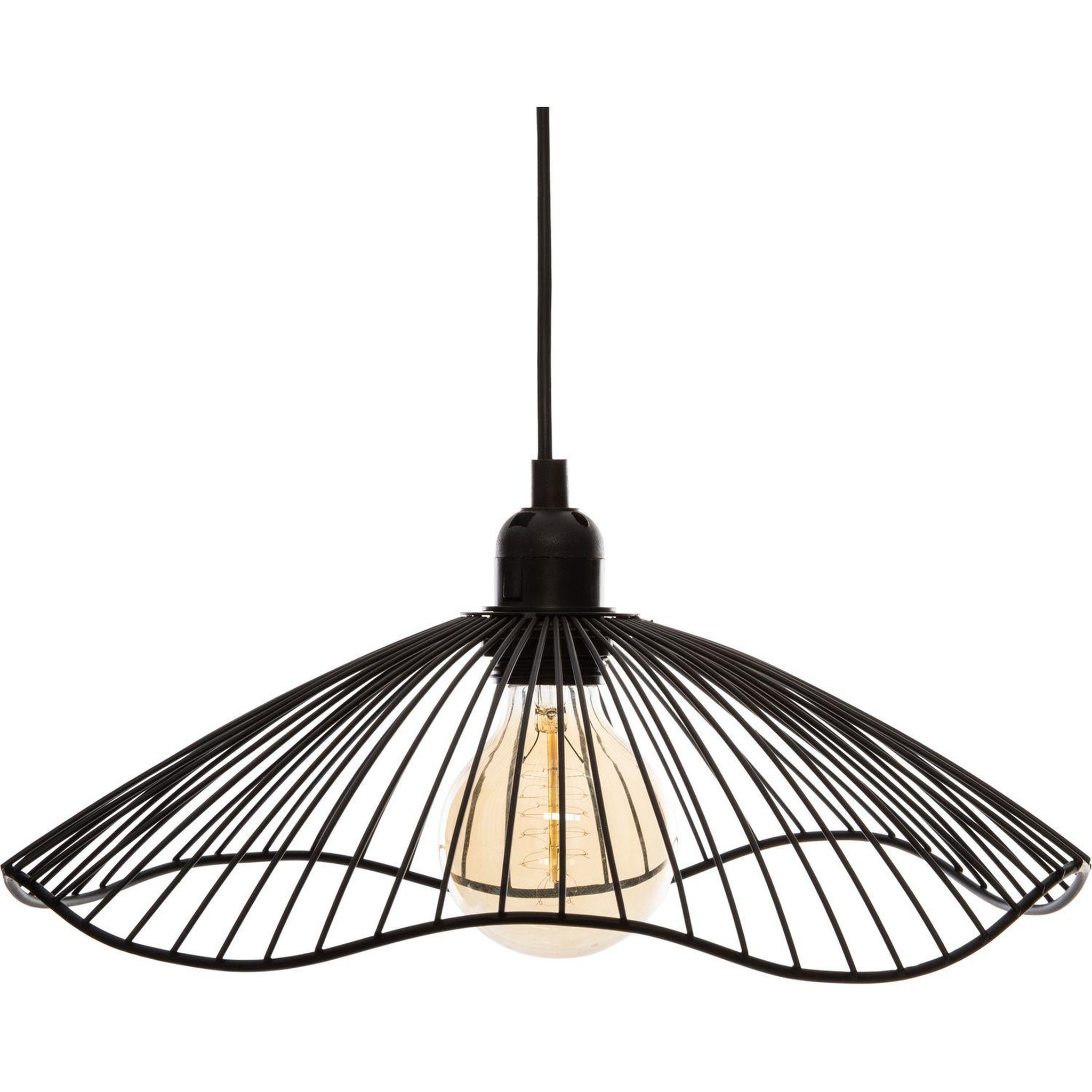 ATMOSPHERA Suspension filaire en métal Galt - Diam. 34 cm - Noir