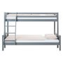 Voir la diapositive 3 : HomeStyle4U Lit Superposé 90x200 et 140x200 cm gris