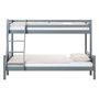 Voir la diapositive 3 : HomeStyle4U Lit Superposé 90x200 et 140x200 cm gris