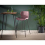 Voir la diapositive 3 : LISA DESIGN Basti - lot de 4 tabourets de bar - en velours rose