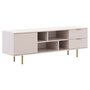 Voir la diapositive 4 : BEST MOBILIER Monica - meuble tv - beige - 4 niches et 2 portes - 150 cm