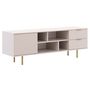 Voir la diapositive 4 : BEST MOBILIER Monica - meuble tv - beige - 150 cm
