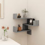 Voir la diapositive 1 : VIDAXL Etagere d'angle murale Sonoma gris 40x40x50cm Bois d'ingenierie