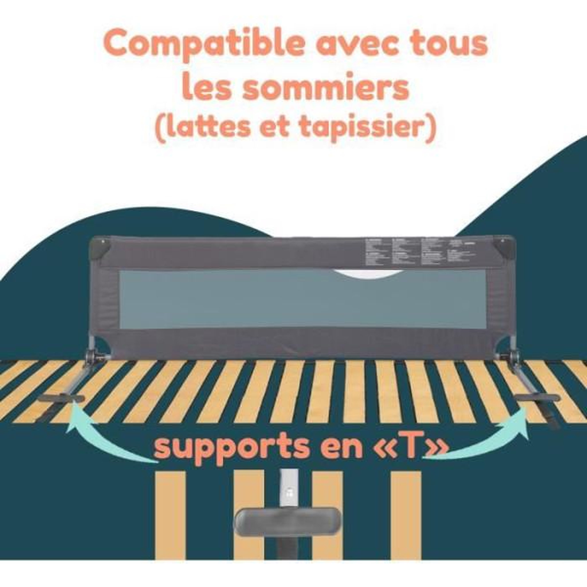 Voir la diapositive 4 : LOOPING Barriere de lit - LOOPING - BL5003G - Rabattable - Gris